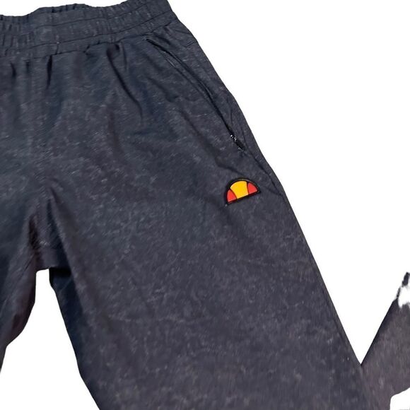 NWOT Ellesse Black lightweight Track Jogger Pants zip ankles recycled material 6 - Picture 3 of 7